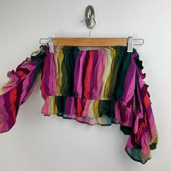 LPA Lelia Crop Trop in Multi Colored Stripe #204 - Picture 5 of 8